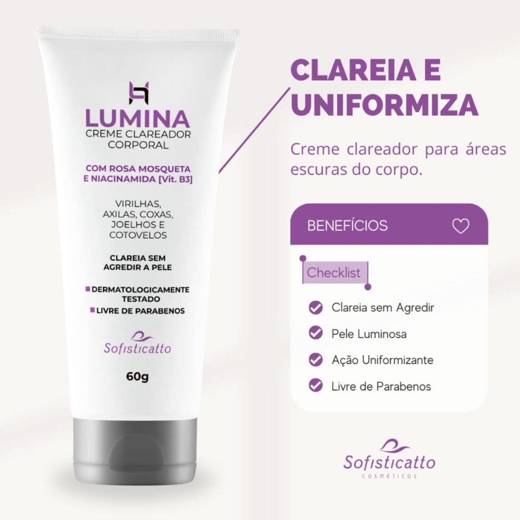 Creme Clareador Lumina para virilhas e axilas Sofisticatto
